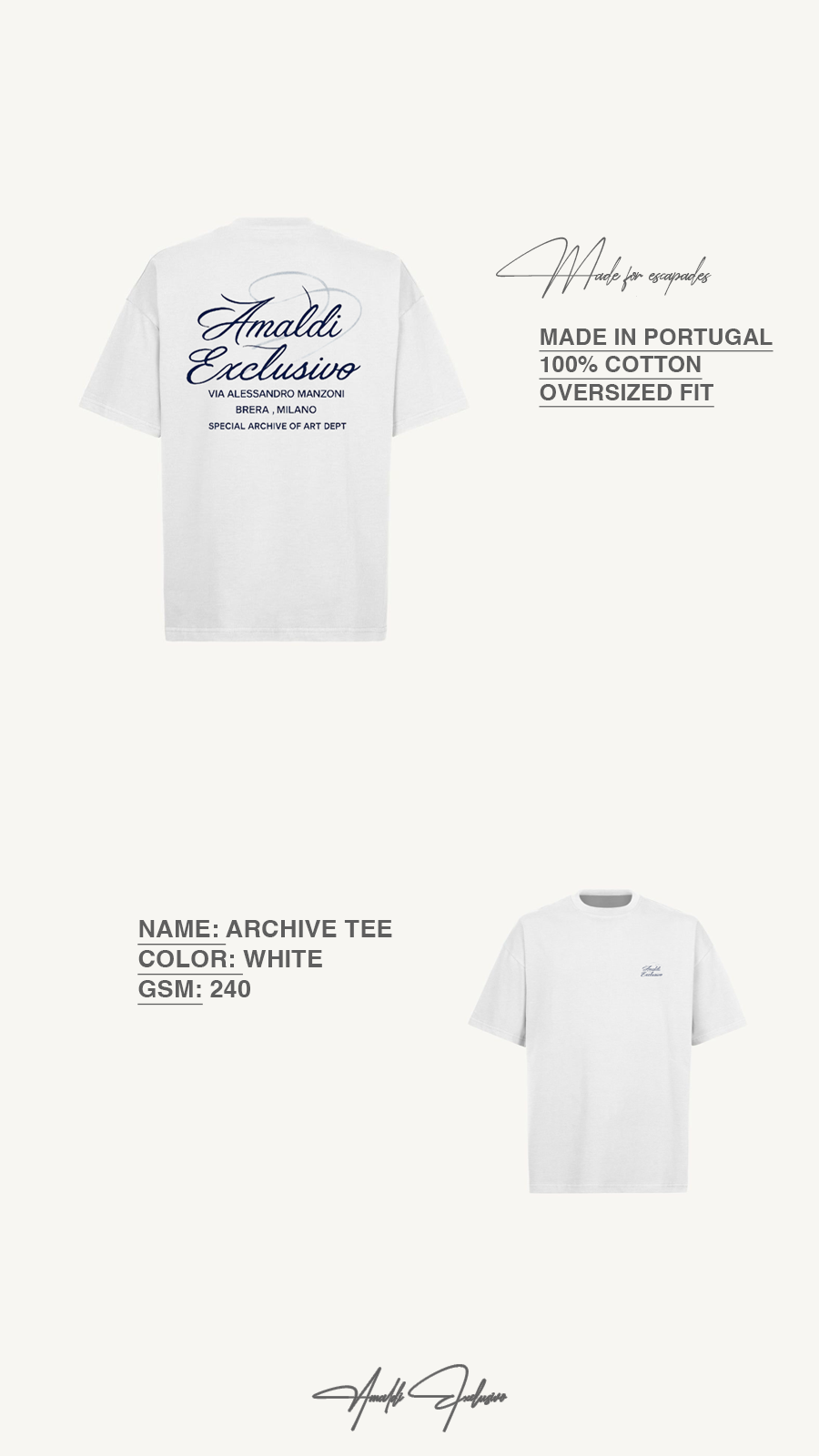 Archive Tee White