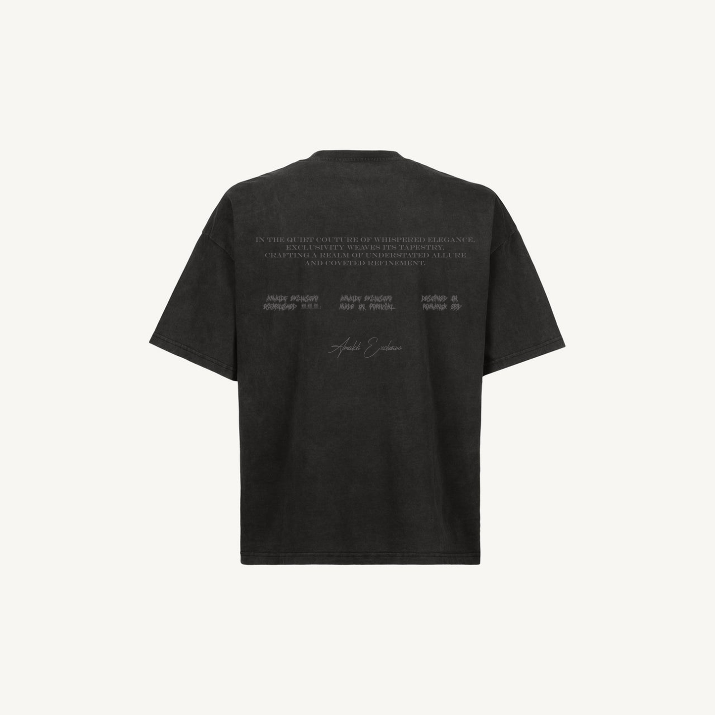 Written Tee Washed Black