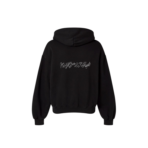 Abstract Hoodie Black